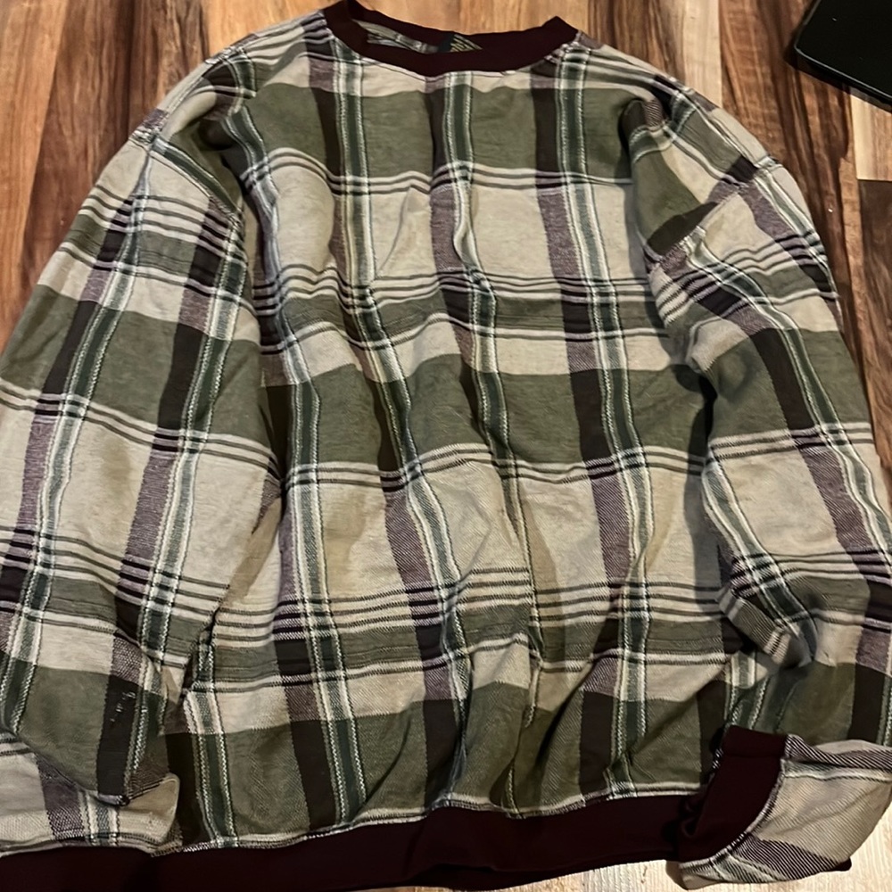 plaid cozy sweater